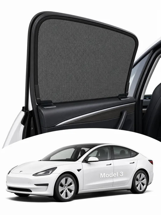 Side shade installation example; combo includes four side shades